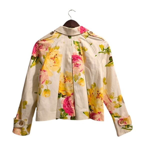 Juicy Couture White Bloomed Print Floral Jacket Sz M - Picture 6 of 15